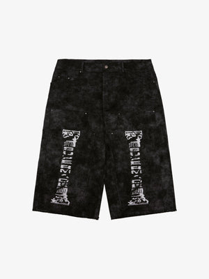 SUPERMADE Roman Column Pattern Embroidered Jeans 