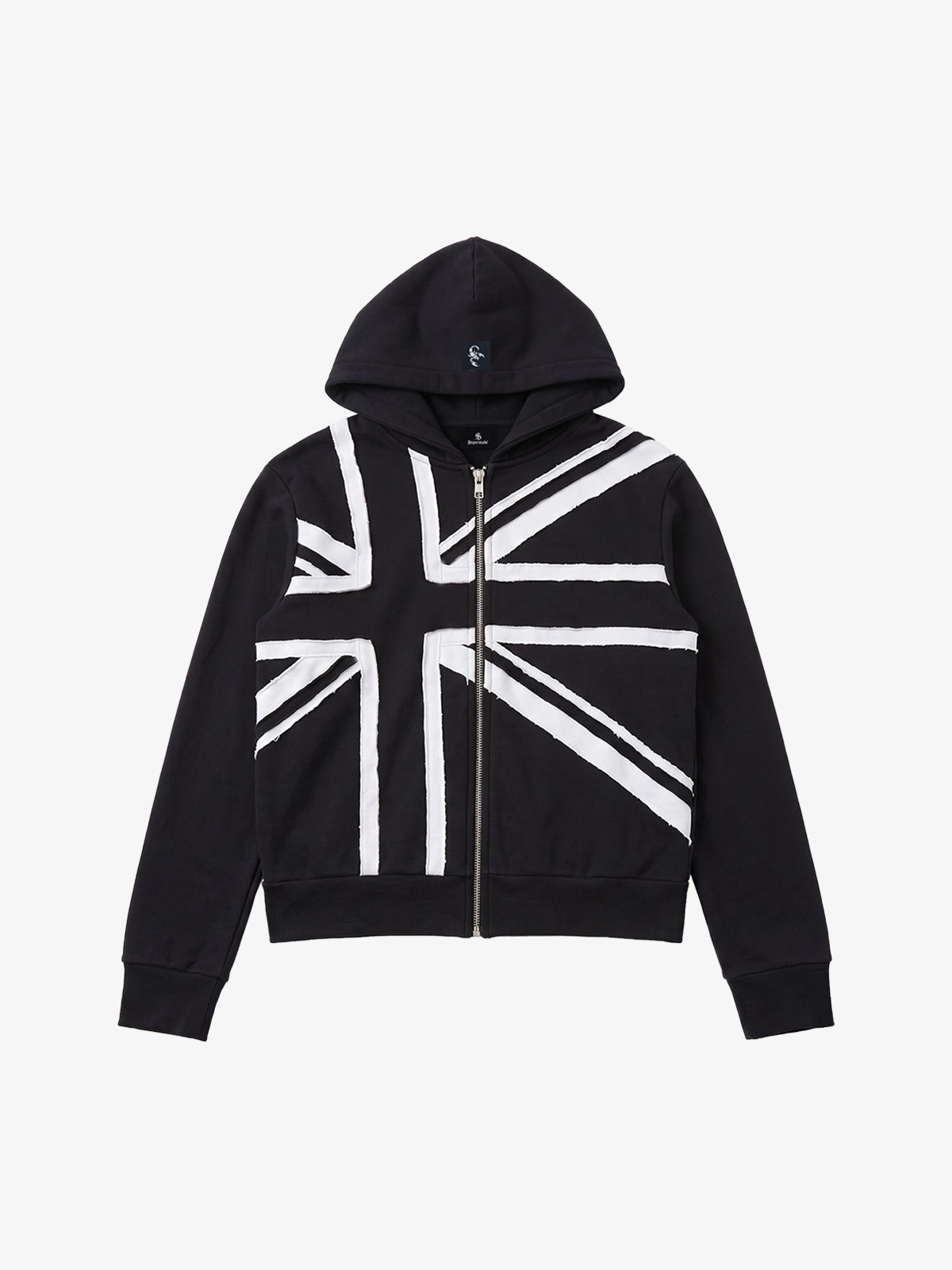 Street Style Union Jack Appliqué Hoodie