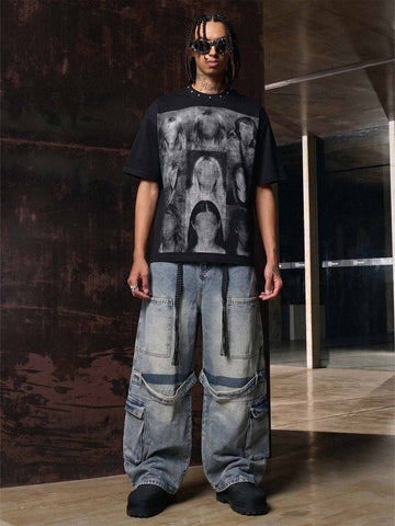 Drawstring Scimitar Jeans