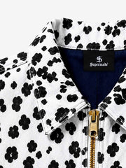Leopard Racing Gear Patch Denim Jacket