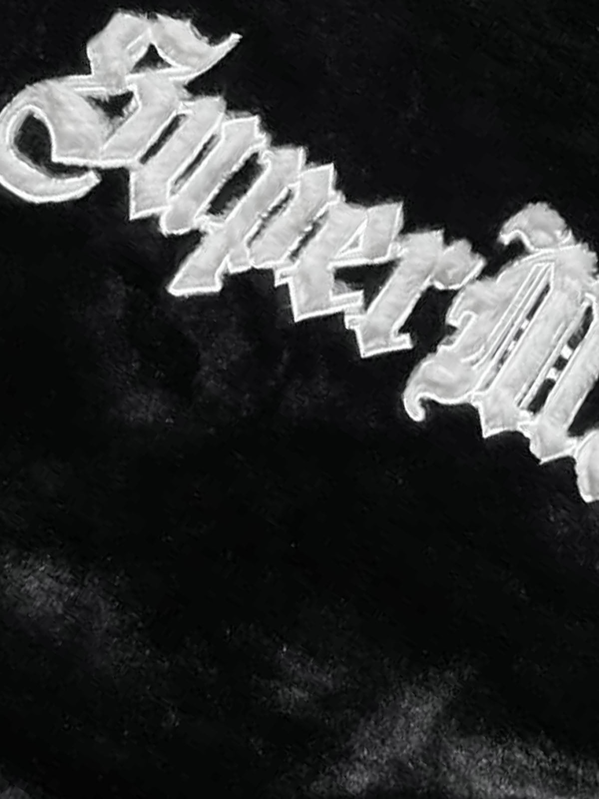 Thesupermade Street Letter Embroidered Fleece Jacket - 1838 