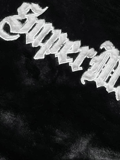 Thesupermade Street Letter Embroidered Fleece Jacket - 1838 