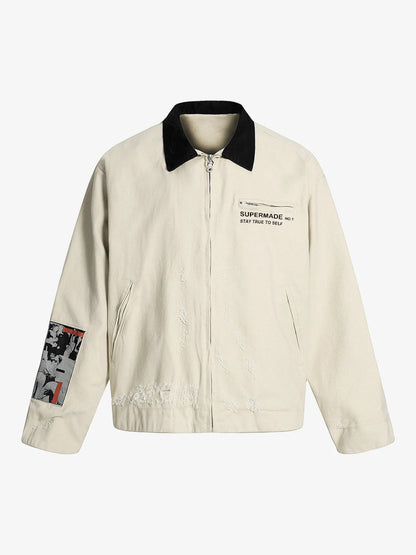 Street Washed Distressed Detroit Jacket 