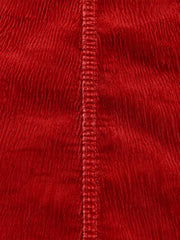Street-style Colorblock Corduroy Casual Set