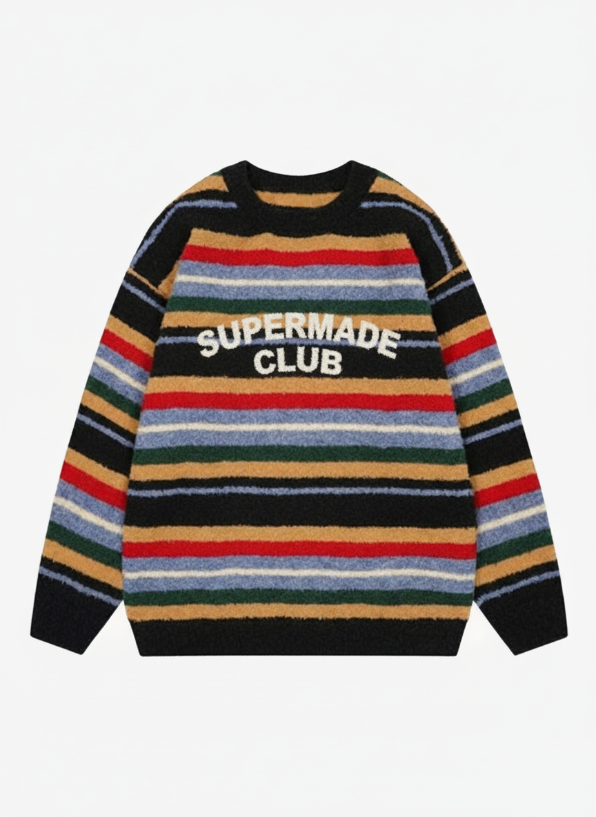 Thesupermade Vintage Striped Sweater - 2344 