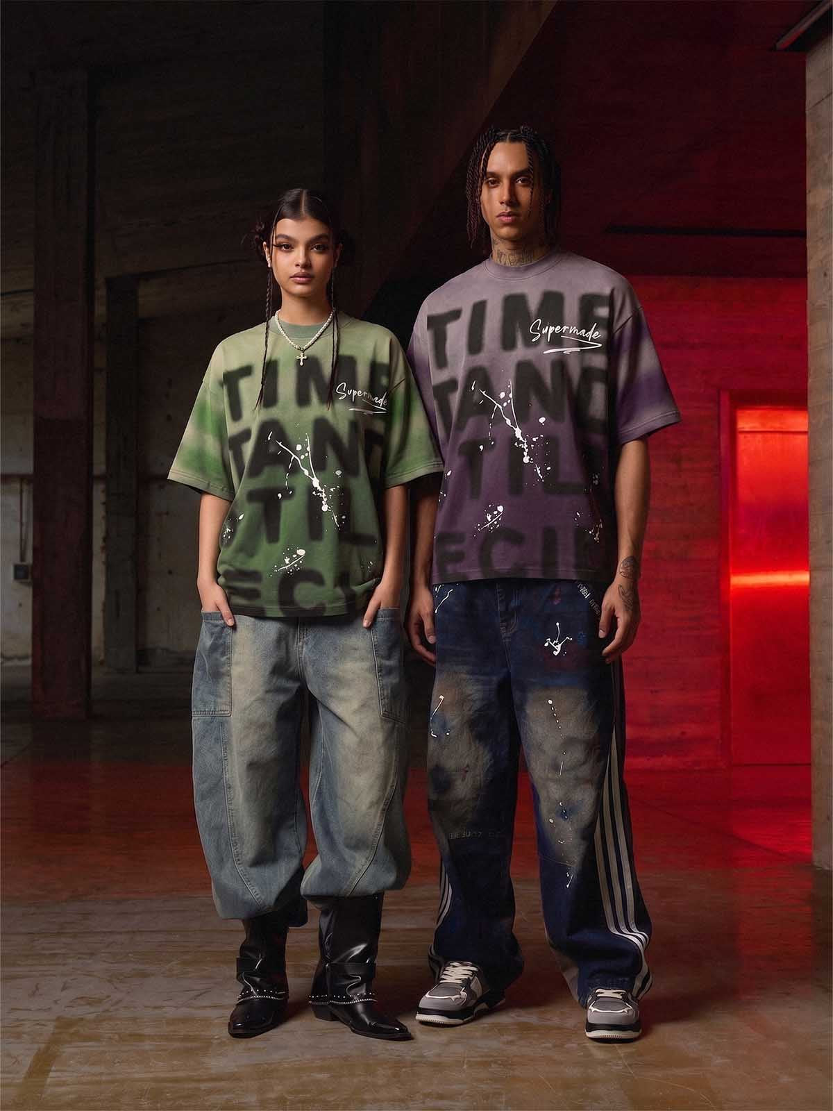 インクスプラッシュレタープリントTシャツ - 2414