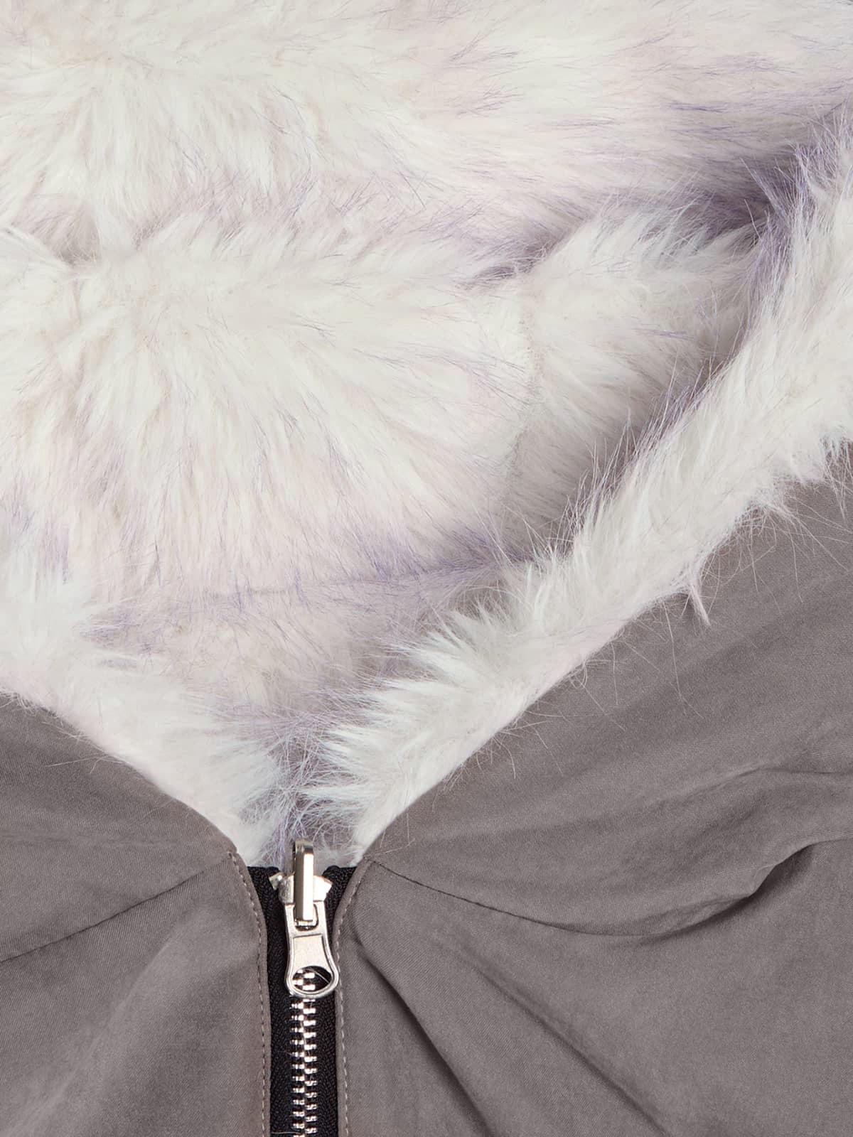 Oversized Reversible Fur Hooded Jacket 