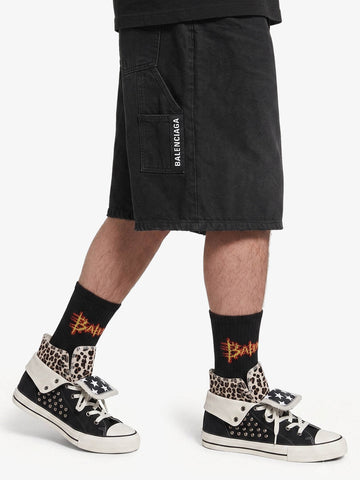 Zebra Studded Double-Layer Canvas Sneakers