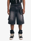 Multi-Hardware Baggy Denim Jorts