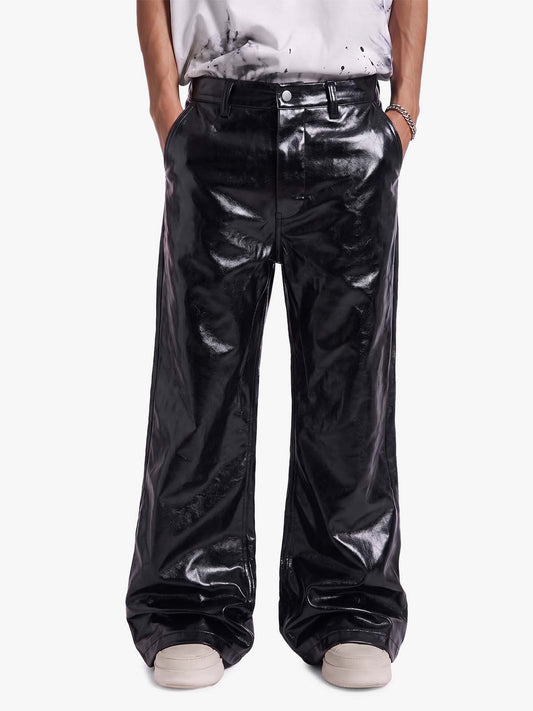 Pantalones acampanados de charol brillante Thesupermade - 2396