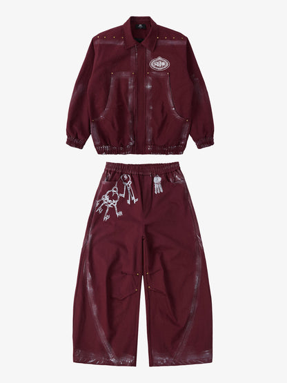 Supermad Logo Gothic Letter Print Set 