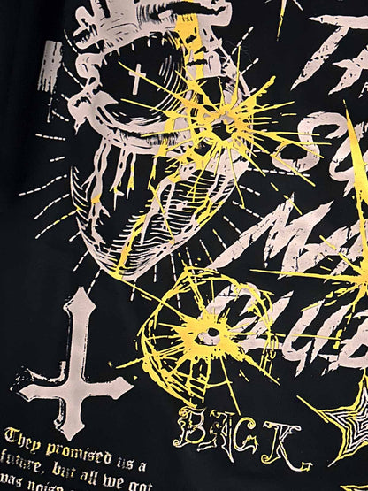 Hip-Hop Punk Faux Two-Piece Long-Sleeved T-Shirt - 2457 