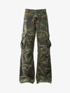 Gewebte zerrissene Camouflage Cargo Baggy Hose – 2410