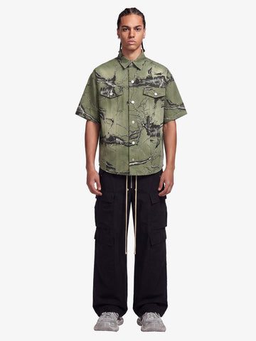 Lightning Storm Print Short Sleeve Shirt 
