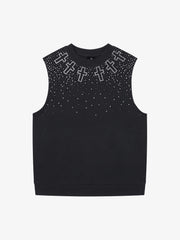 Rhinestone Cross Tank Top