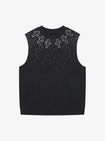Rhinestone Cross Tank Top