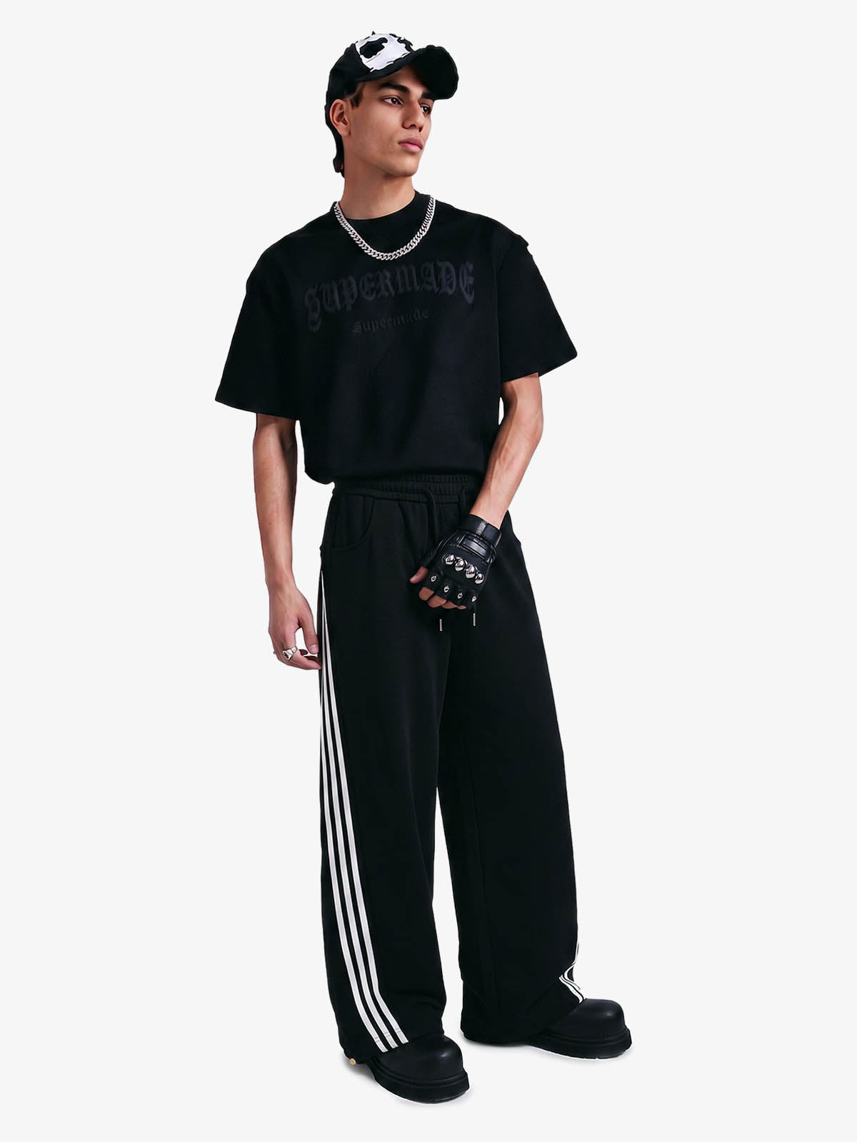 Striped Loose Drape Pants 