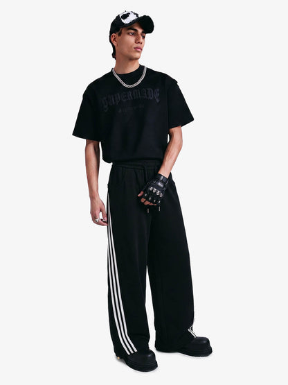 Striped Loose Drape Pants 