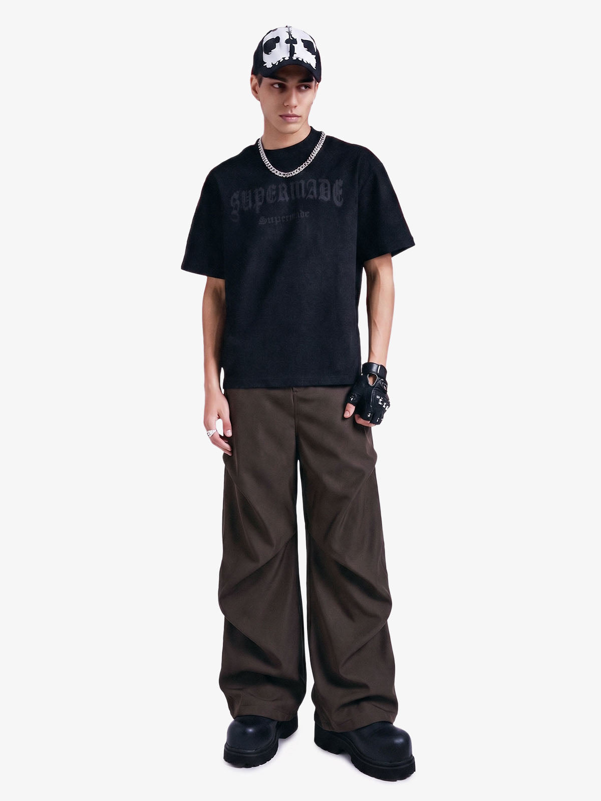 Woven Retro Cleanfit Pleated Drape Pants 