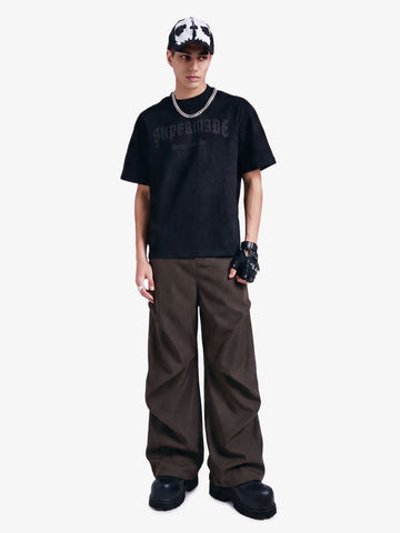 Woven Retro Cleanfit Pleated Drape Pants 