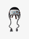 Colorblock Crochet Goggles Trapper Hat 