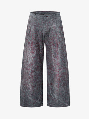 Allover Stitch Baggy Jeans 