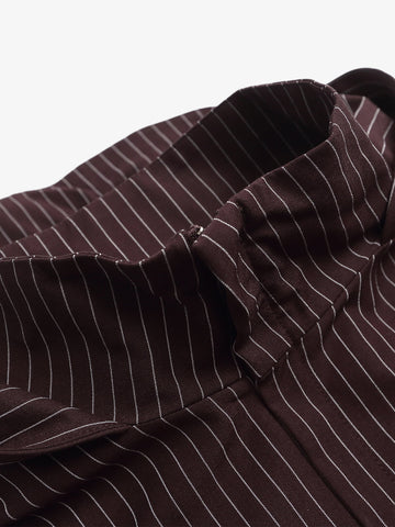 Deconstructed Striped Hooded Cropped Jacket