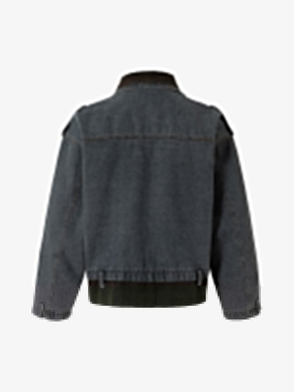 Stylish Denim Jacket with Faux Fur Trim for All-Season Wear 