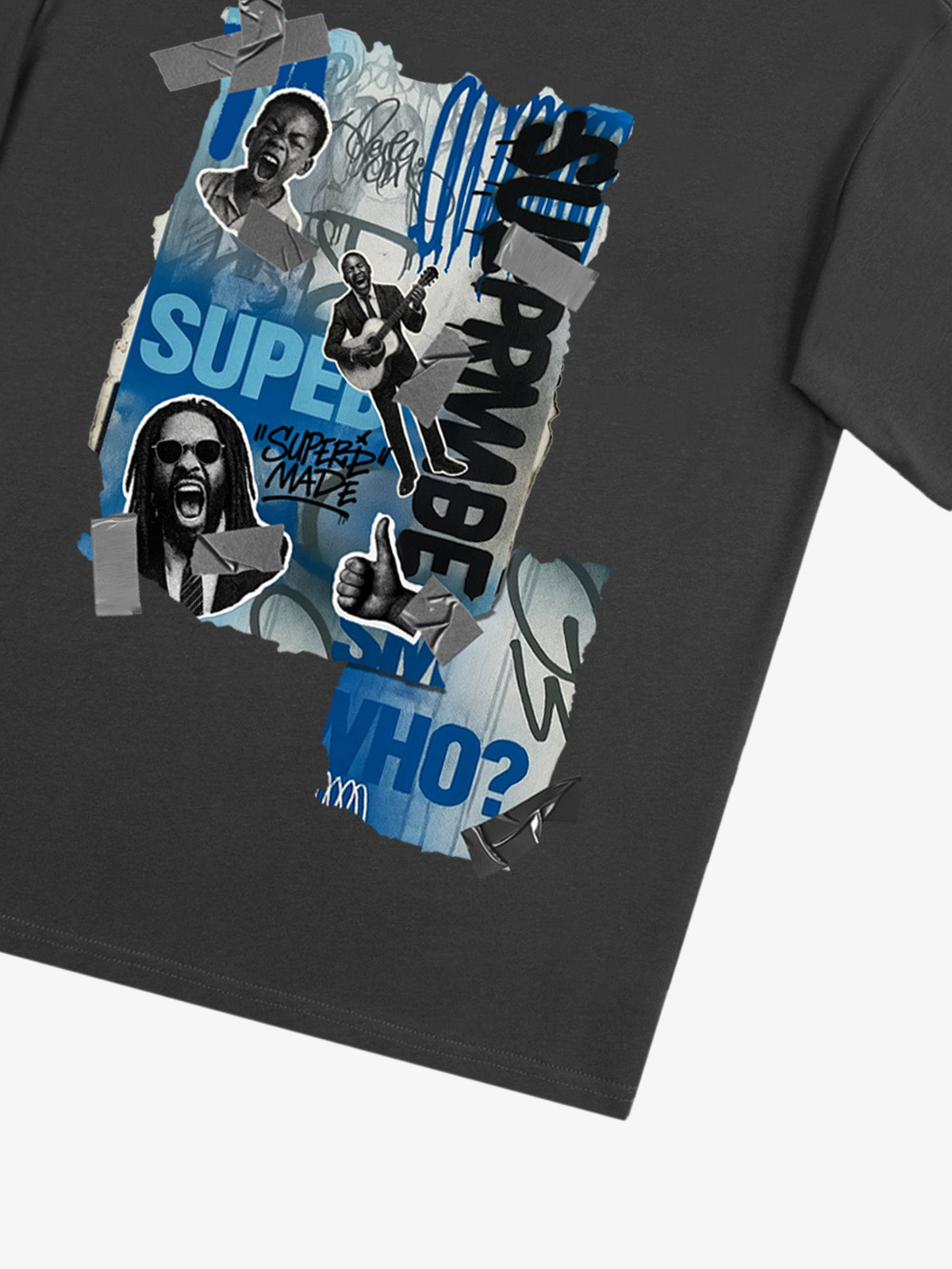 Supermade Trendy Retro Hip-Hop Character T-Shirt 
