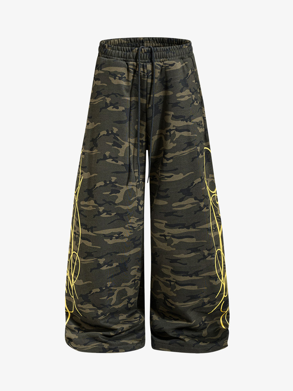Camo Drawstring Baggy Sweatpants