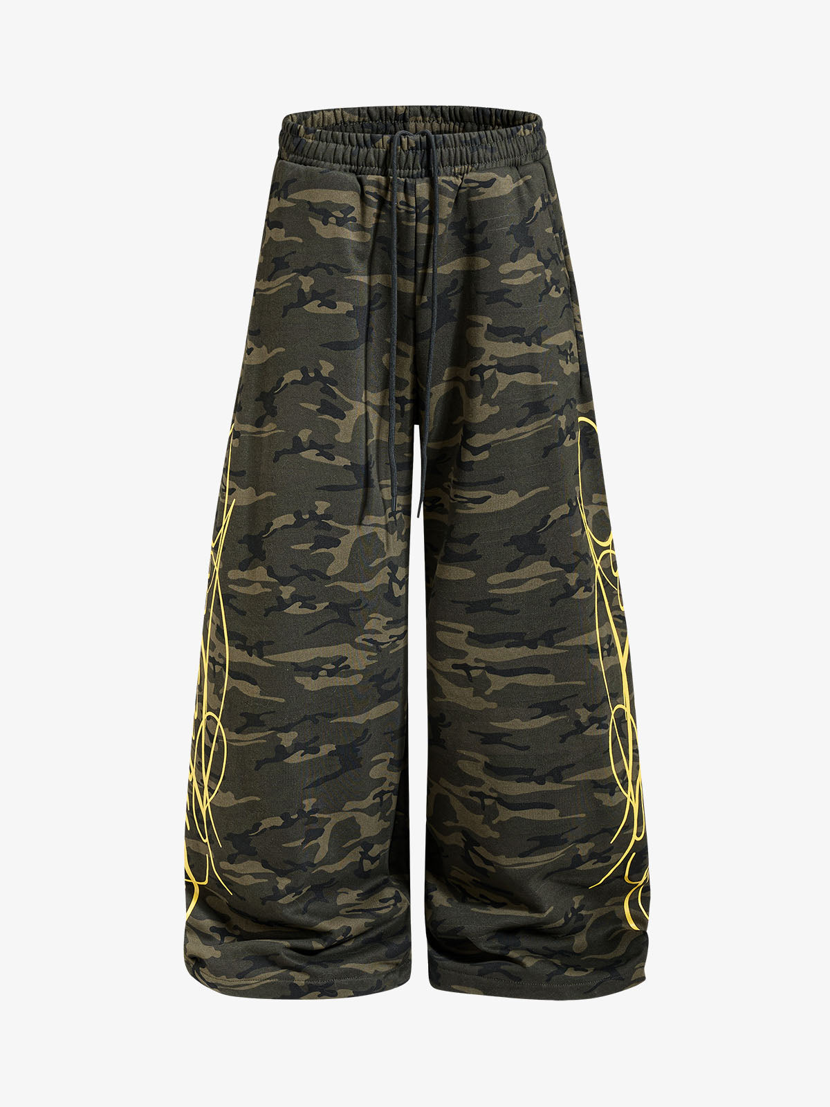 Camo Drawstring Baggy Sweatpants