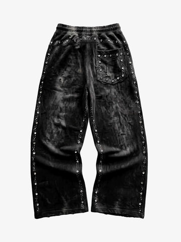 Distressed Rhinestone Sweatpants