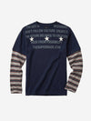 Striped Patchwork Long Sleeve Tee