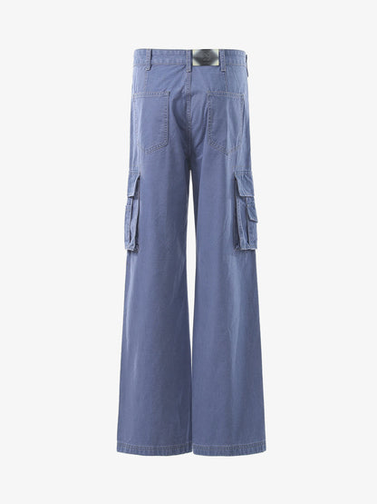 Vintage Belt Print Cargo Pants