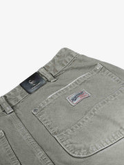 Plaid Patchwork Workwear Jeans