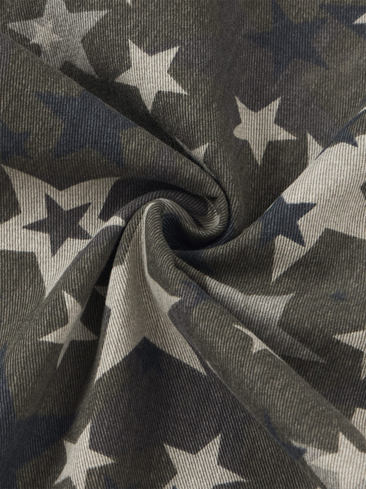 Retro Star Print Barrel Cargo Pants 