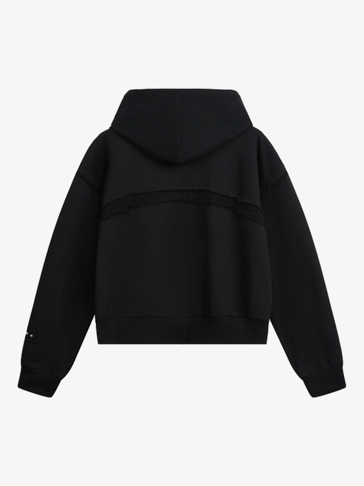 Stylish Distressed Hoodie with Zip-Up Design for Casual Wear 