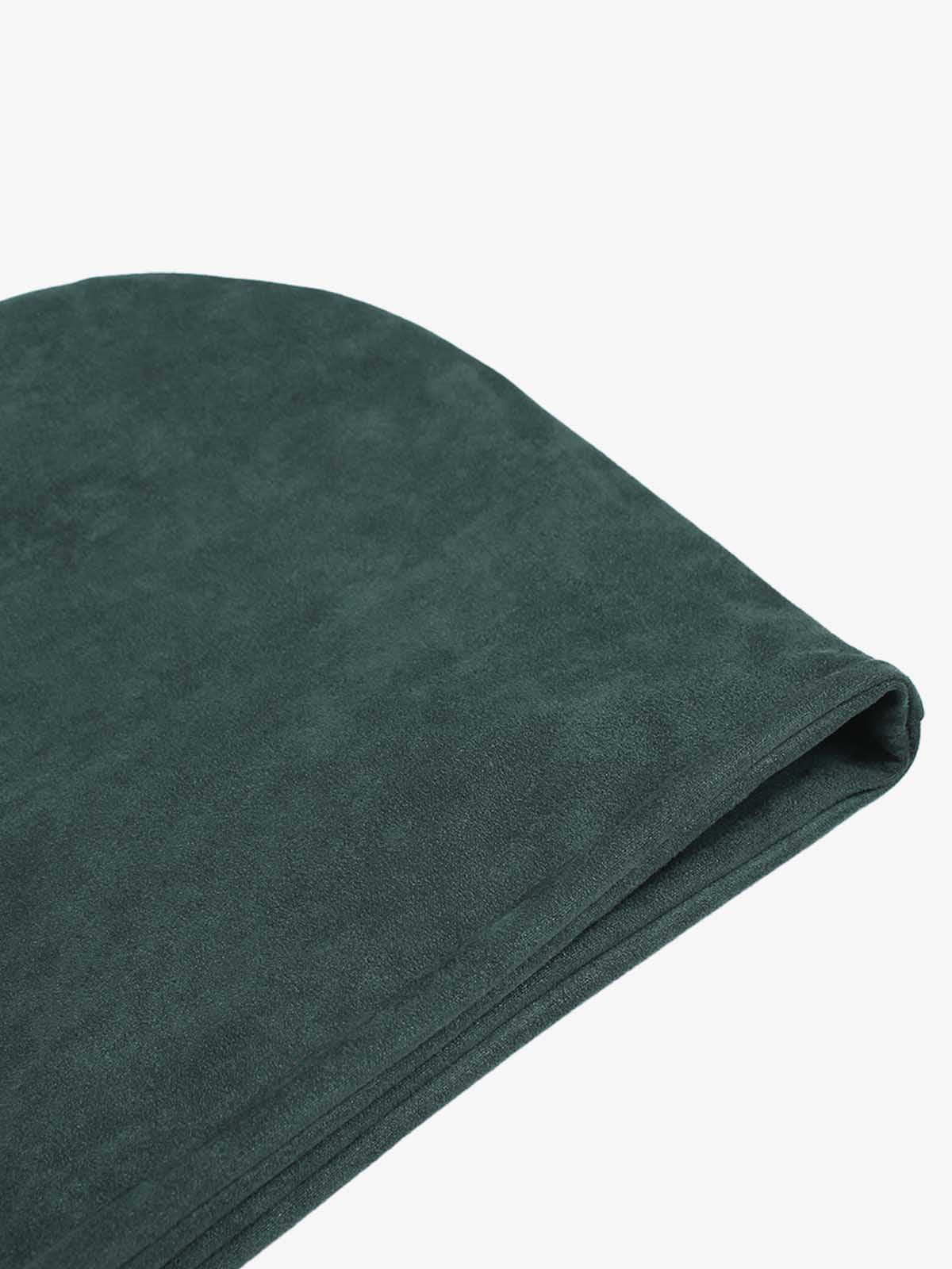 Suede Letter Embroidered Cropped Zip-Up Hoodie 