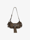 Studded Belt Buckle Shoulder Bag