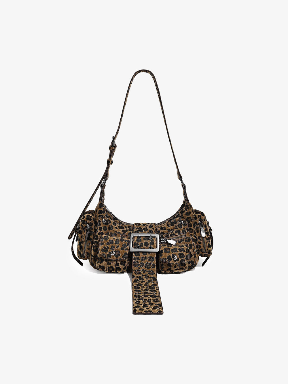 Studded Belt Buckle Shoulder Bag