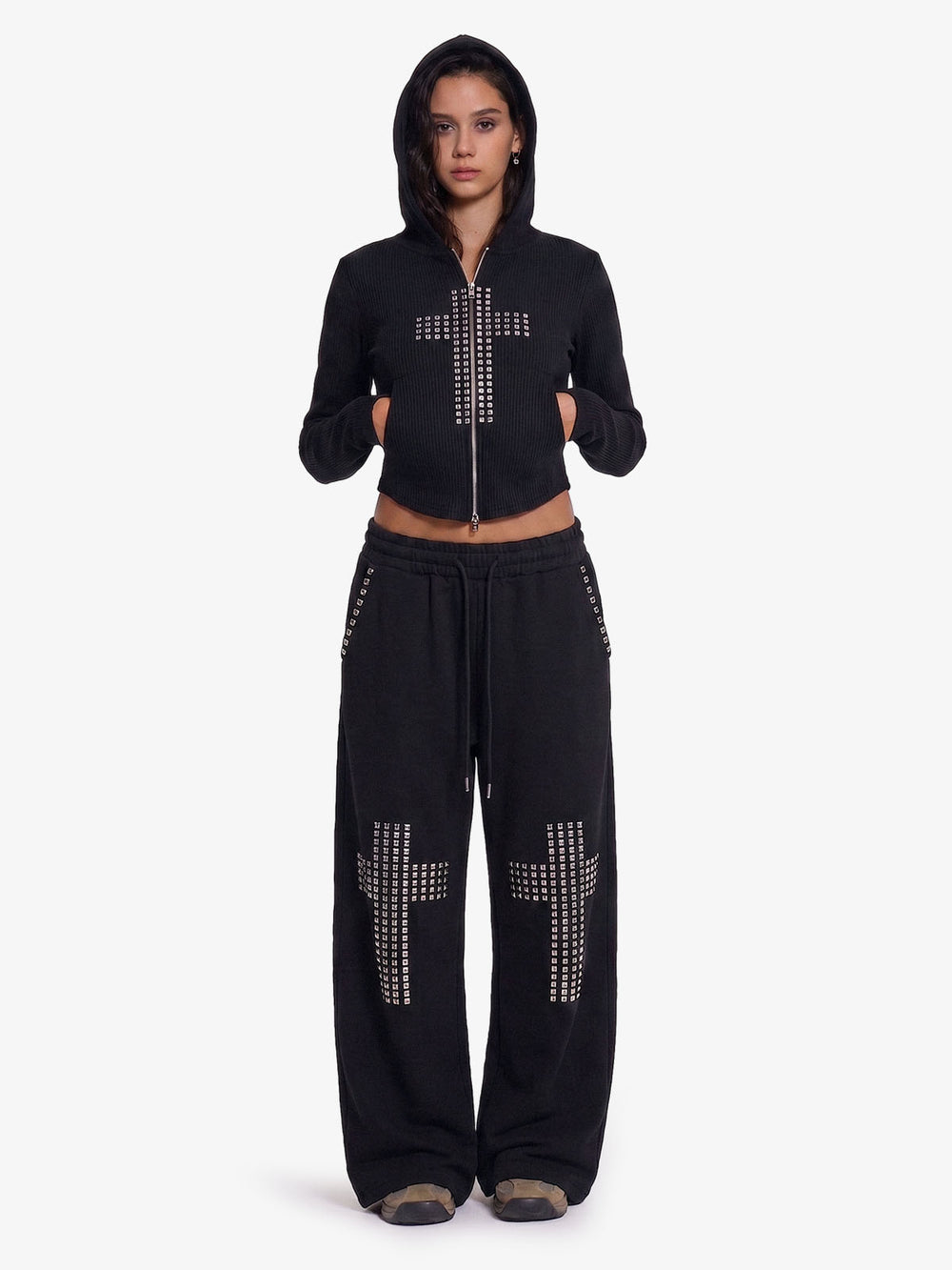 Studded Cross Slim Fit Set