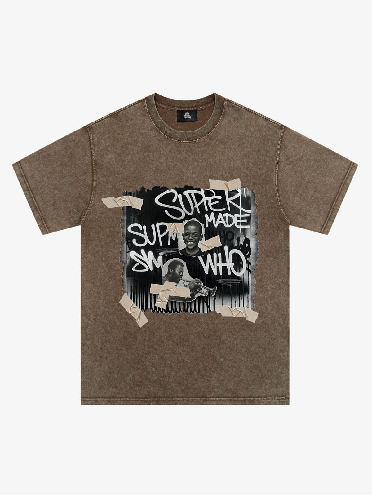 Supermade Street Retro Character Collage T-shirt 