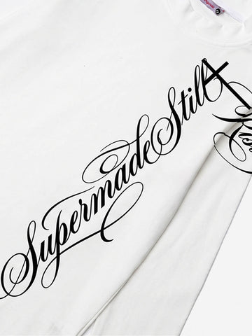 Vertical Letter Graphic Long Sleeve Tee