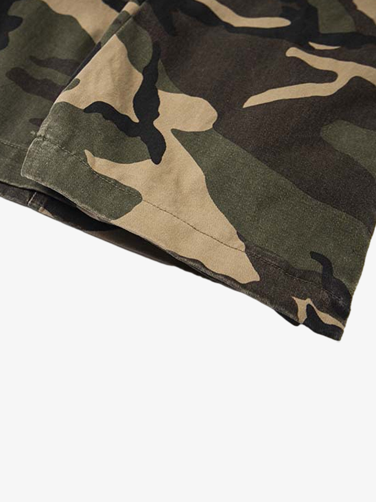 Camouflage Cotton Cargo Multi Pocket Jorts 