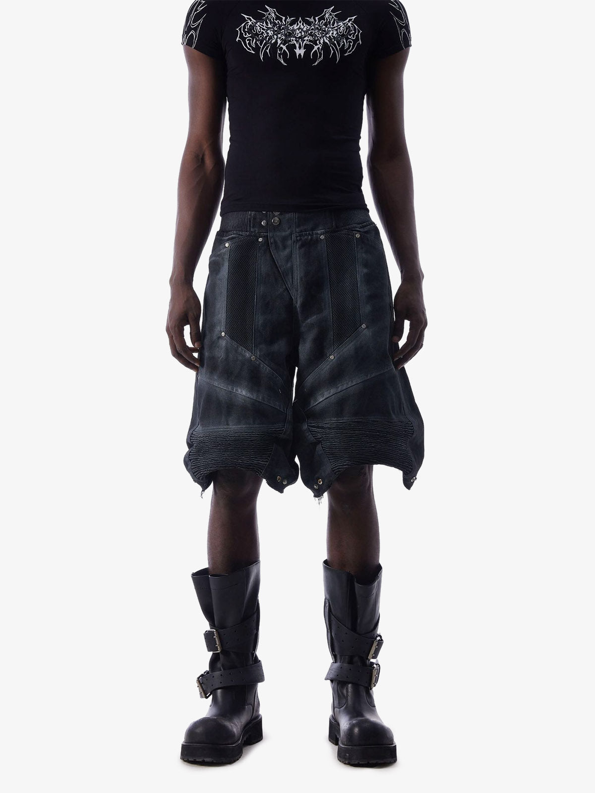 Double Waist Faux Layer Shorts