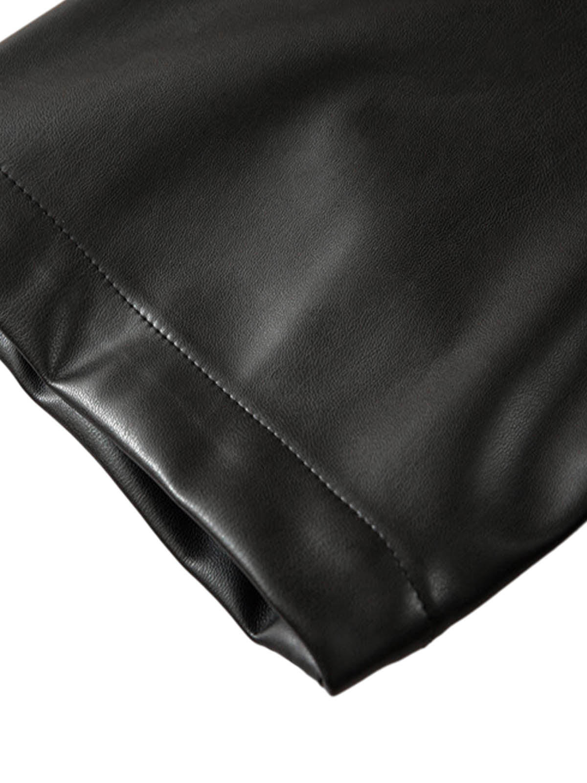 Cleanfit Short-Sleeve PU Leather Shirt 