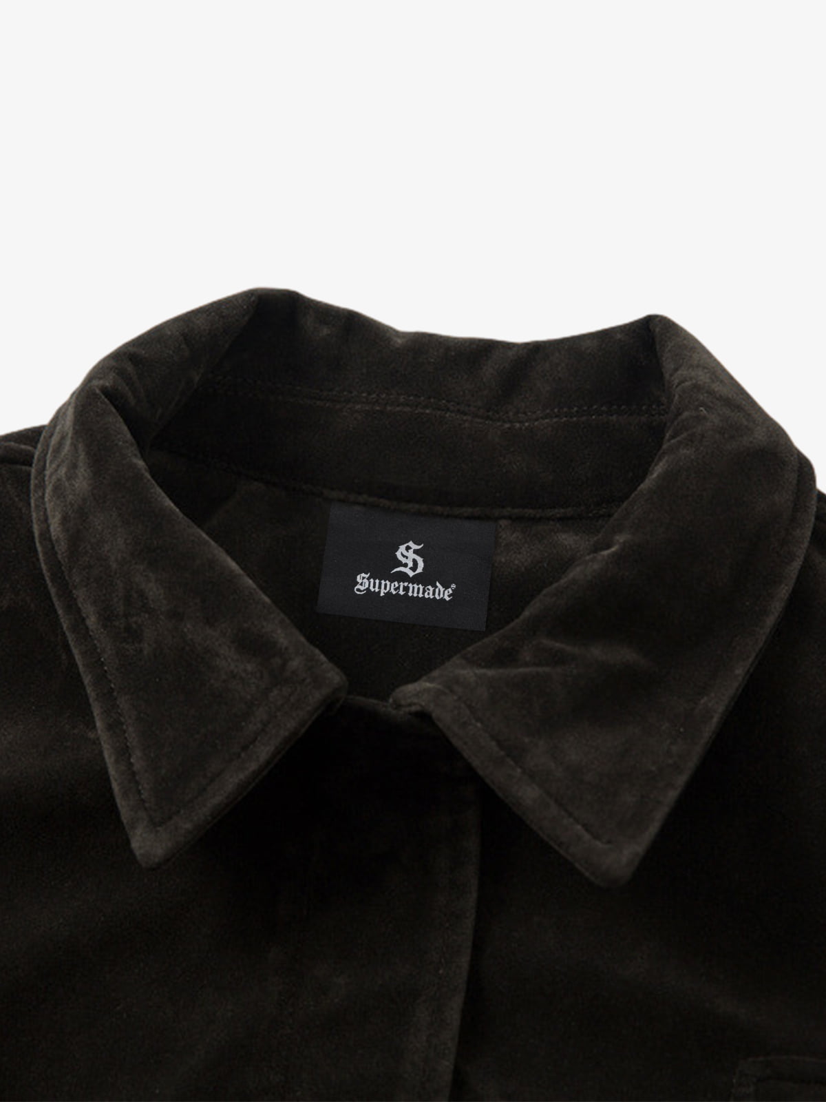 Retro Unique Metal Button Lapel Suede Bomber Jacket - 2538 