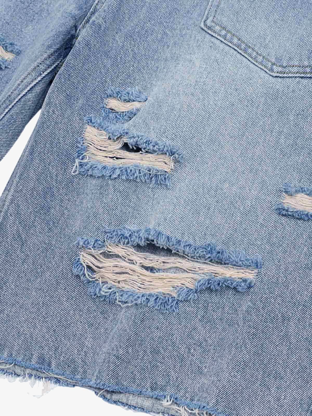 Ripped Denim Distressed Suit - 2460 