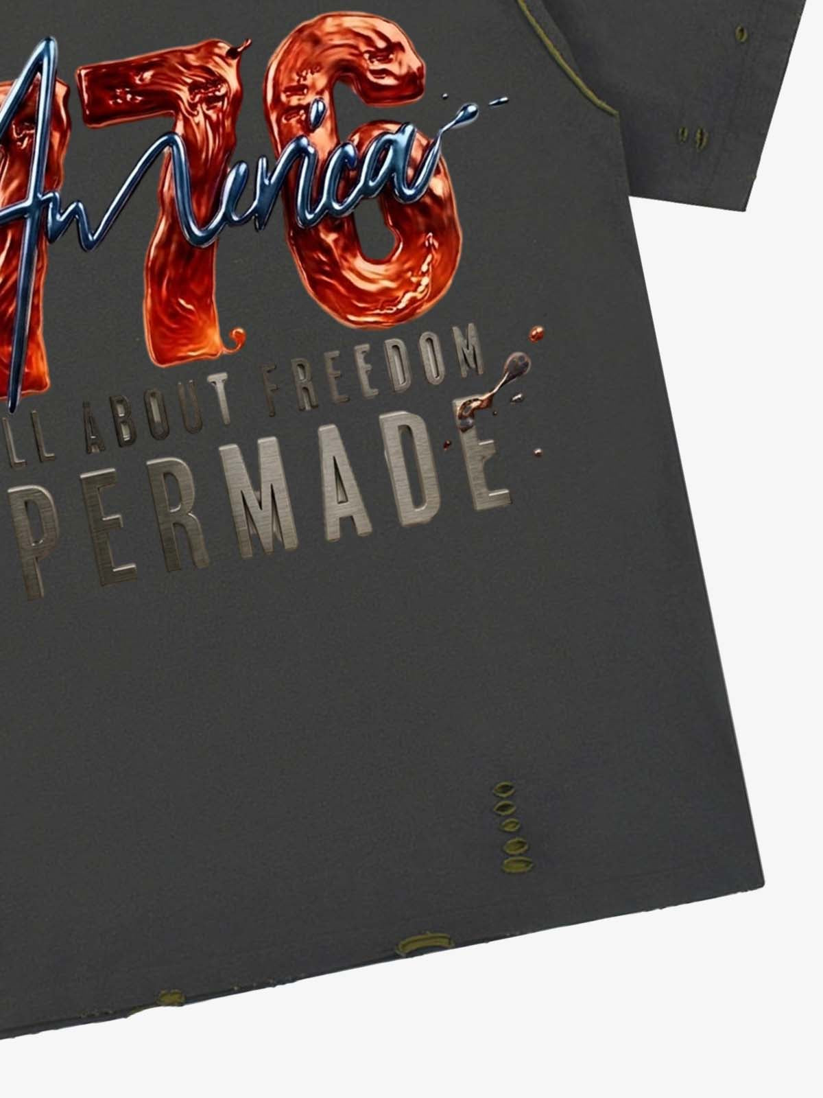 Liquid Metal Graphic Washed T-Shirt 