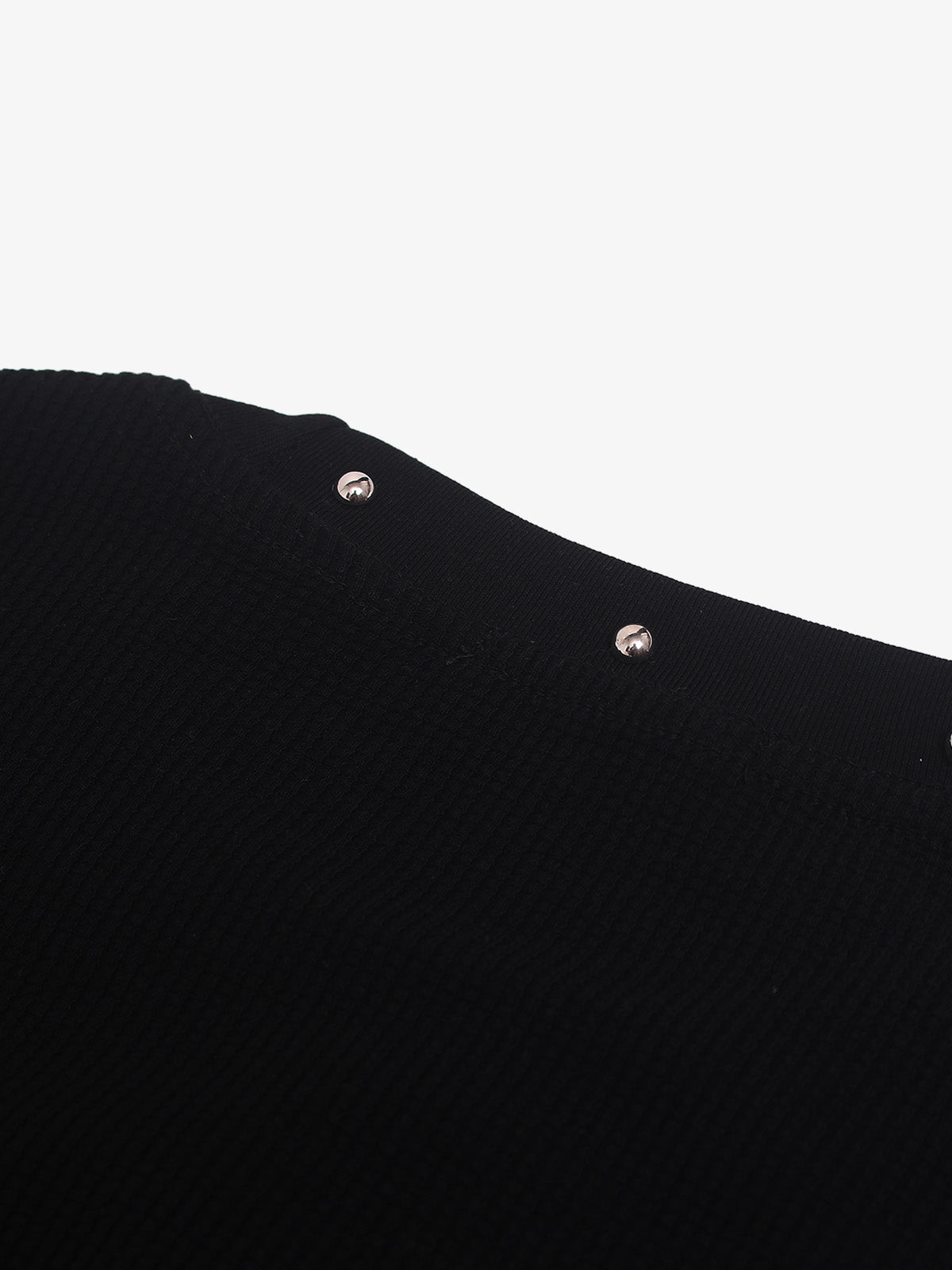 Studded Waffle Long Sleeve Tee